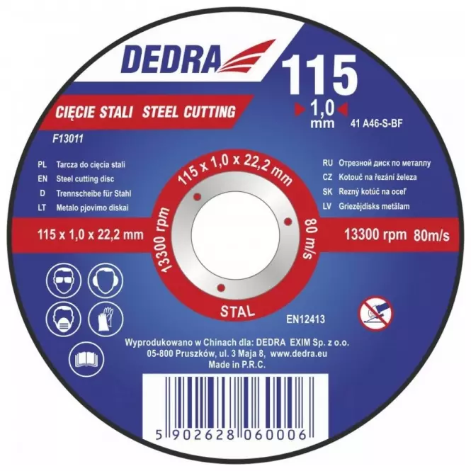 Rezný kotúč na nerezovú oceľ 125x1,5x22,2 mm