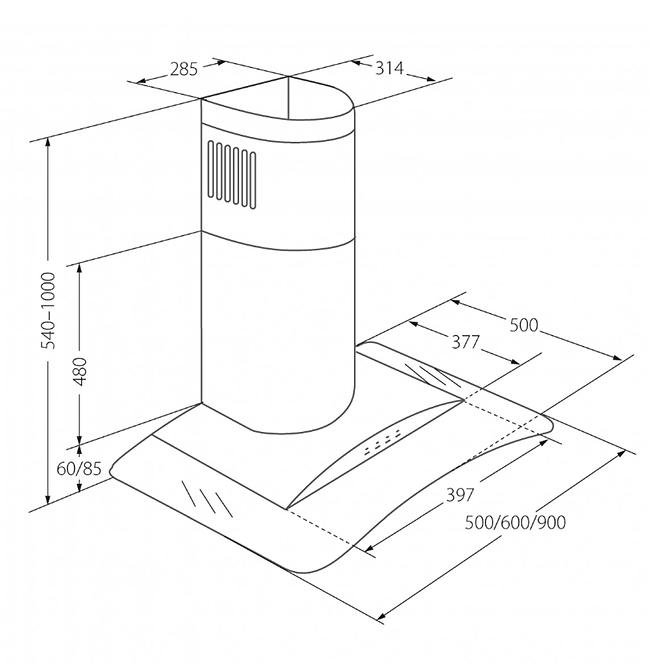Digestor WK-4 Largo 60 nerez,5