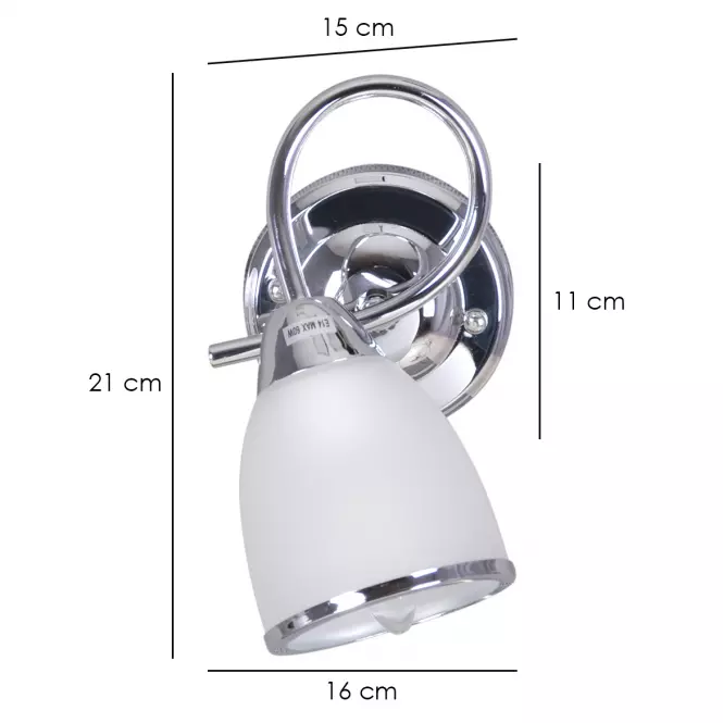 Nástenné bodové svietidlo  Samira I K-JSL-8090/1 chróm K1