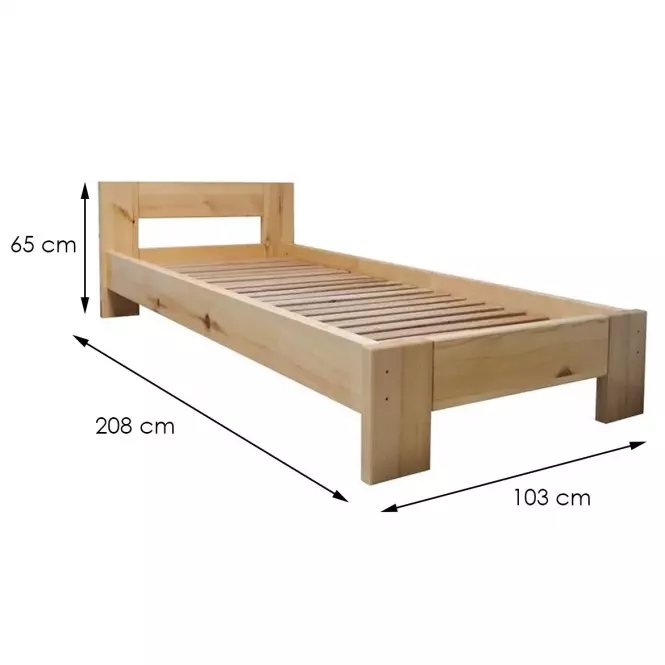 Posteľ Kuba T3 90 borovica,3