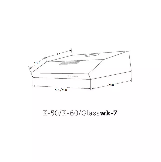 Digestor WK-7 K-GLASS 60,5