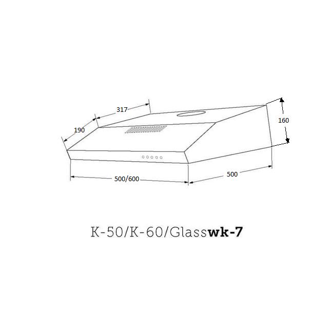 Digestor WK-7 K-GLASS 60 inox