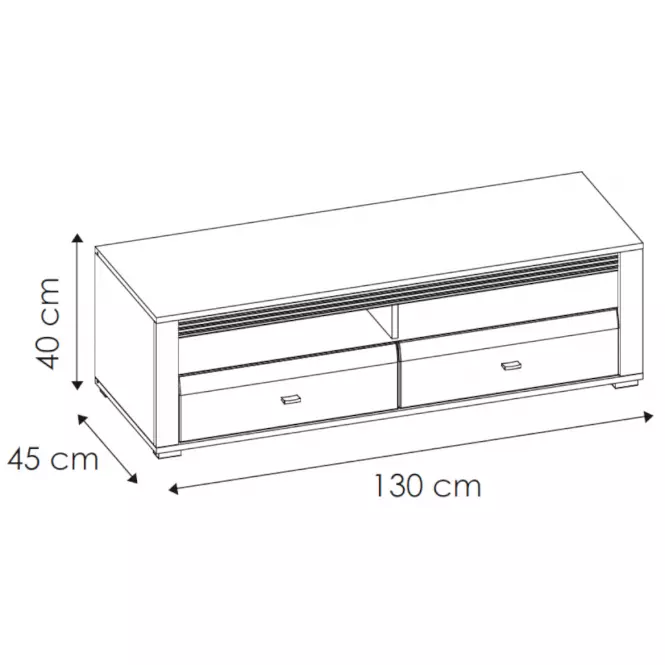 TV stolík Sevilla TYP 50 biela,2