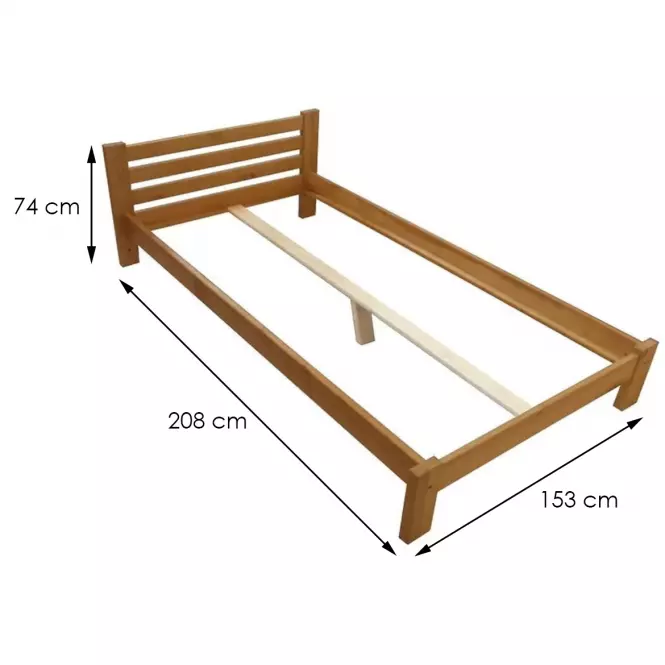Posteľ Ewa 140 dreva jelša nature,3