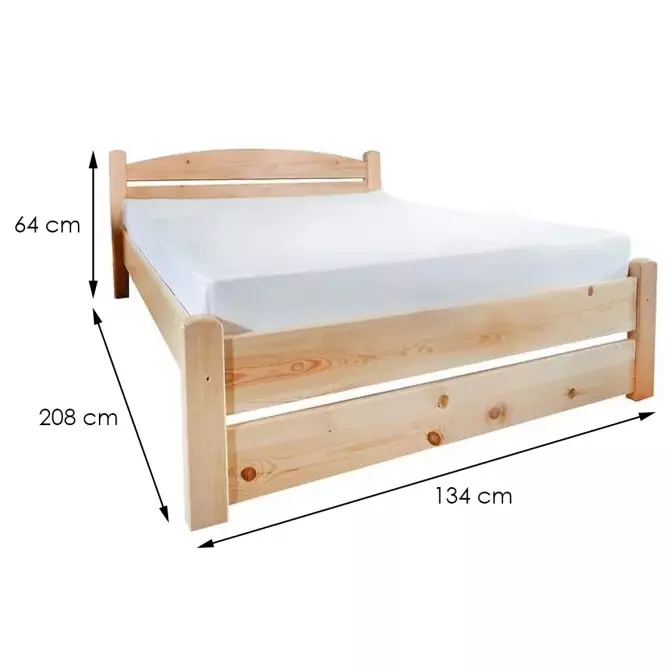 Posteľ T2 120 borovica,3