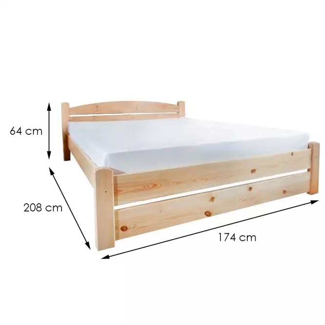 Posteľ  T2 160 borovica,3