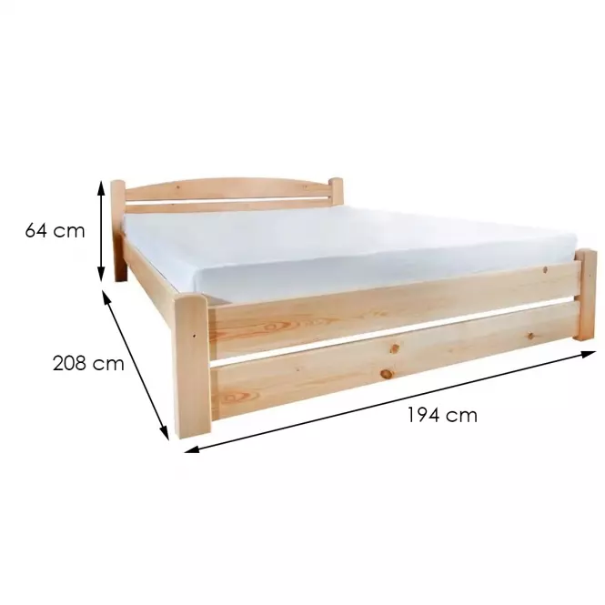 Posteľ  T2 180 borovica,3