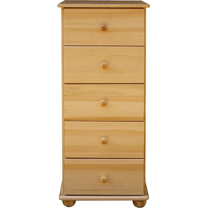 Komoda K10 5 zásuviek borovica