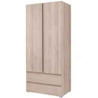 Skriňa Cosmo C02 92 cm – dub sonoma, dvojdverová, zásuvky