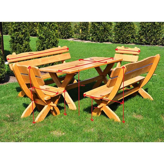 Záhradný komplet B115 teak,2