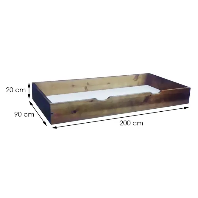 Zásuvka pod posteľ T-W 90 dub