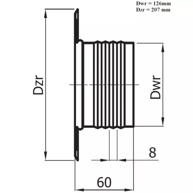 Rozeta ROZ120-OC