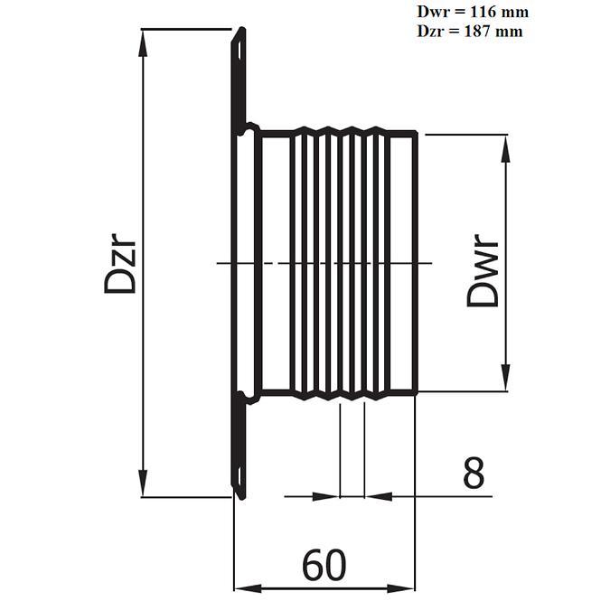 Rozeta ROZ110-ML biela