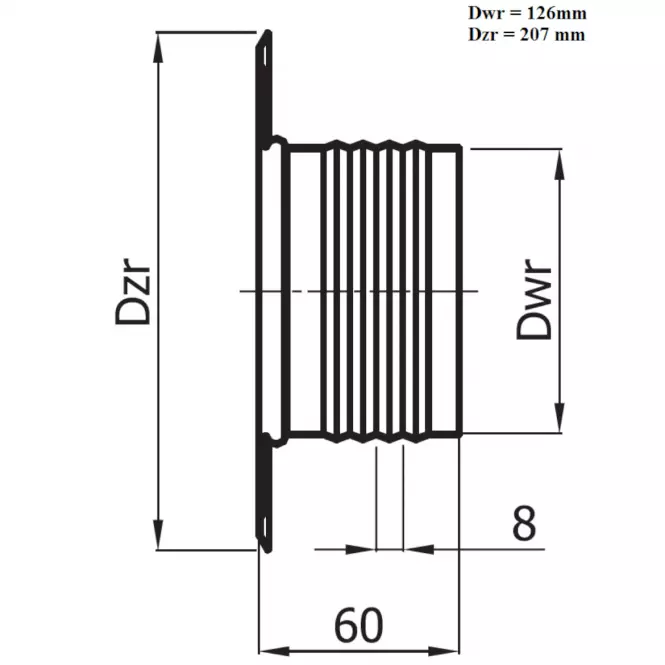 Rozeta RROZ120-ML biela,2
