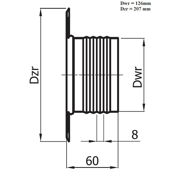 Rozeta RROZ120-ML biela,2