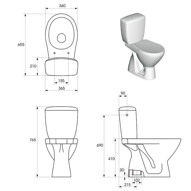 Wc Kombi Kaskada 205