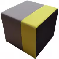 Taburetka kocka Haiti 14+17+8  sivo-zeleno-čierna