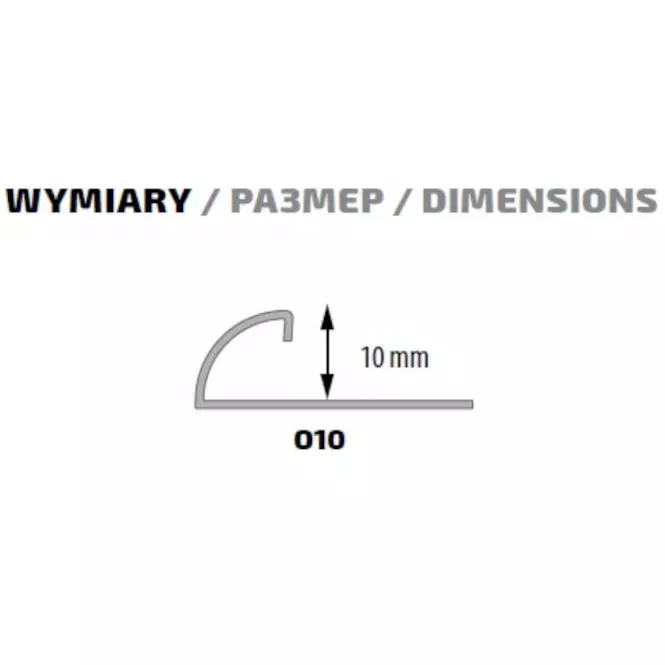 Oválny profil st o10 nerez 10/250,3