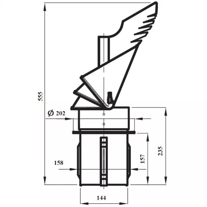 Komínový kryt Dragon RO150CH-DR-PT,2