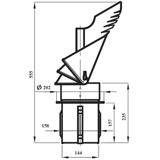 Komínový kryt Dragon RO150CH-DR-PT,2