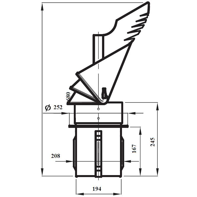 Komínový kryt Dragon RO200CH-DR-PT