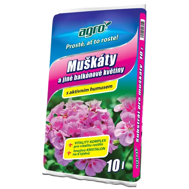 Agro Substrát pre muškáty, 10 l