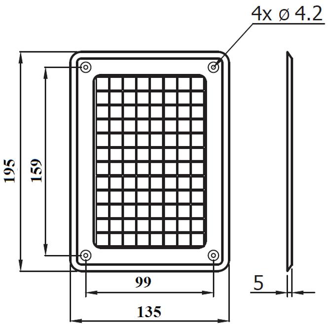 Kozubová mriežka K1K-CH 135x195