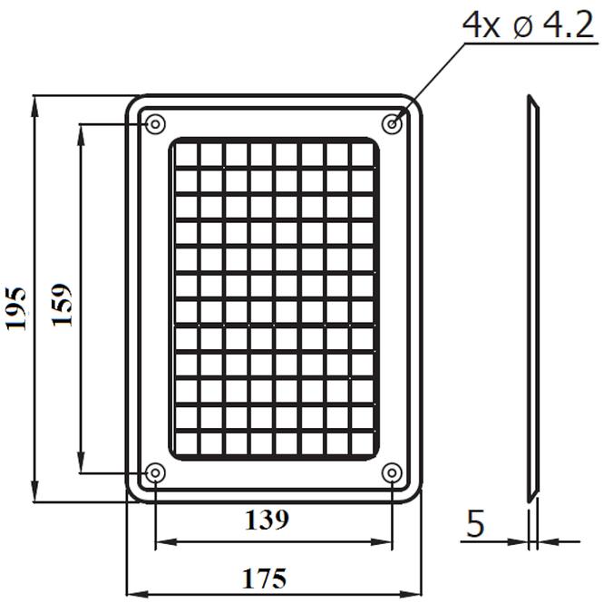 Kozubová mriežka K2K-CH 175x195