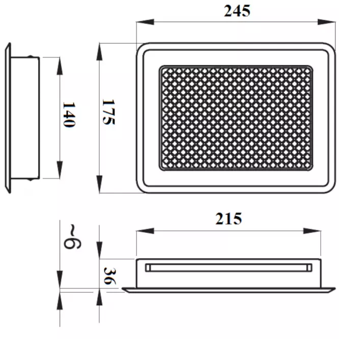 Mriežka  KZ3-ML-ASR rám antické striebro 175x245,2