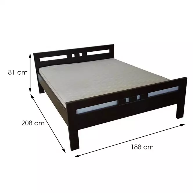 Posteľ Prezident 180x200 jelša farba wenge