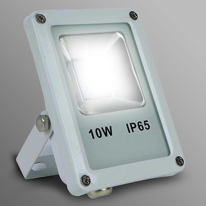 Biely LED reflektor 10W IP65 800LM 4000K EK700