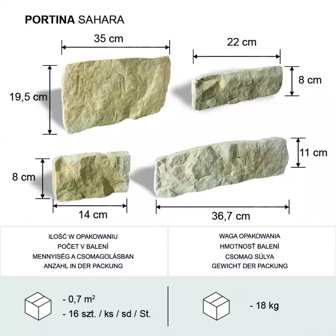 Betónový Obkladový Kameň Portina Sahara