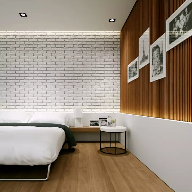 Betónový obkladový kameň Loft Brick biely,4