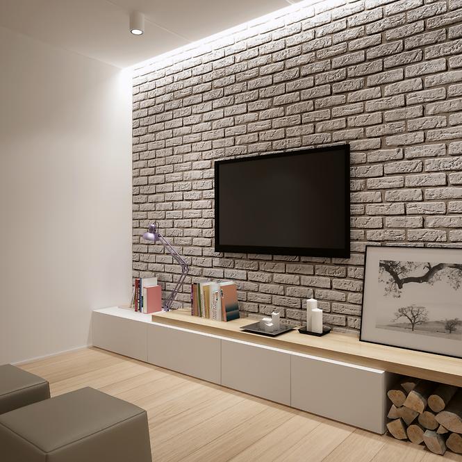 Betónový obkladový kameň Loft Brick biely