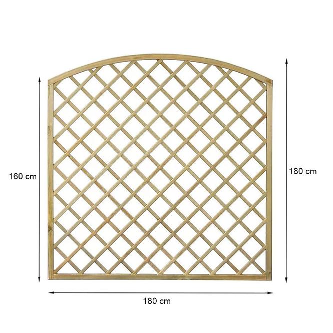 Drevený plotový panel R34 oblúk 180x180/160