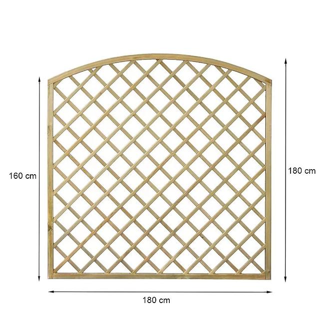 Drevený plotový panel R34 oblúk 180x180/160,2