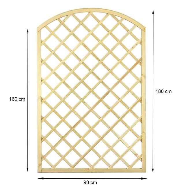 Drevený plotový panel R34 oblúk 90x180/160,2