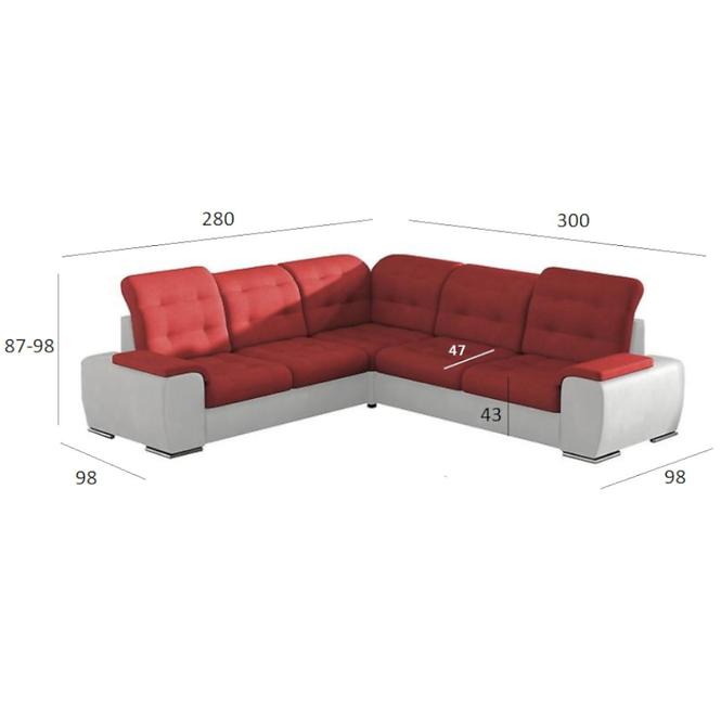 Rohová sedacia súprava Combi 3 L Bahama 25 + Soft 31