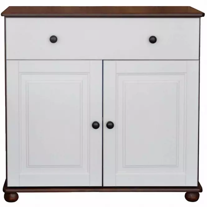 Komoda Nr 41 -2D+1S/90X86X40 hnedý/biela fil,3