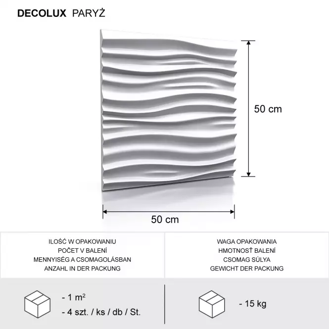 Sadrový dekor Paryż 3D,4