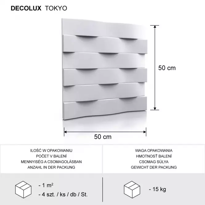 Sadrový dekor Tokyo 3D,4