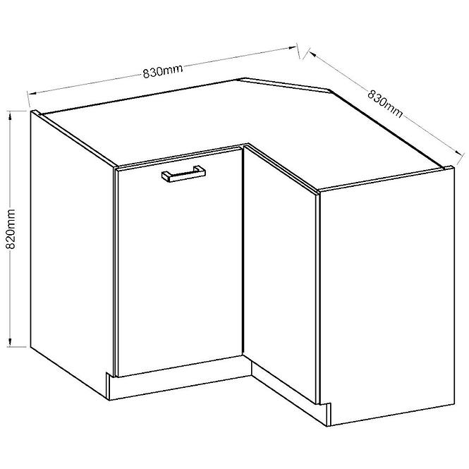 Kuchynská skrinka Sara lefkas 90/90 DN BB