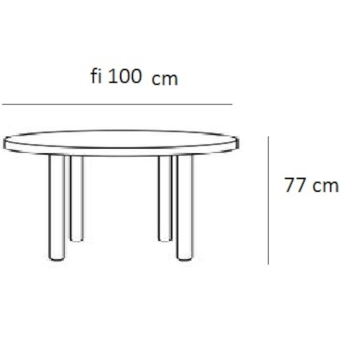Jedálenský stôl  ST33 FI100 biely mat  AA