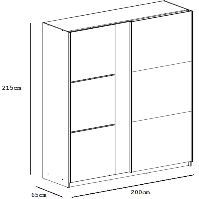 Skriňa Tunis 200 cm biela/fialová  Led,3