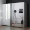 Skriňa Tunis 200 cm biela/fialová  Led,4