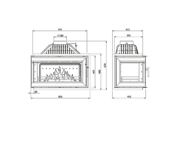 Krbová vložka W16  ľavá 13,5 kW Eco,8