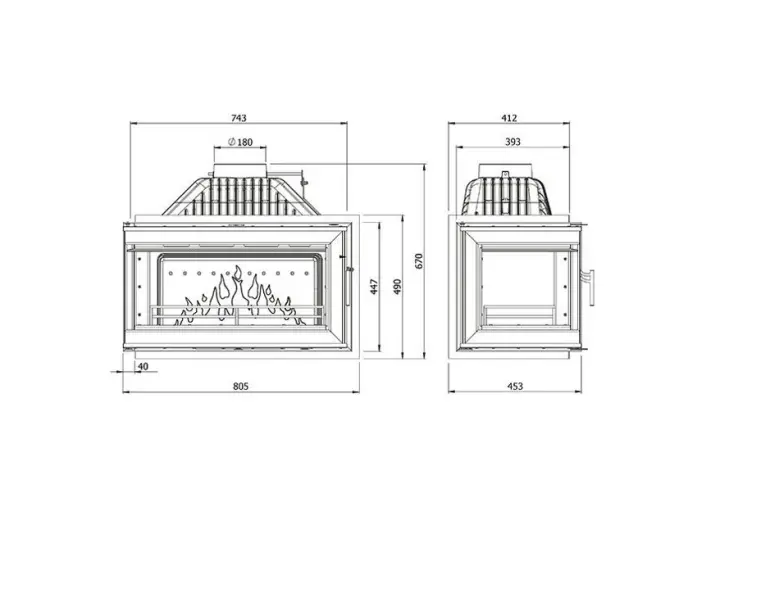 Krbová vložka W16  ľavá 14,7 kW Eco