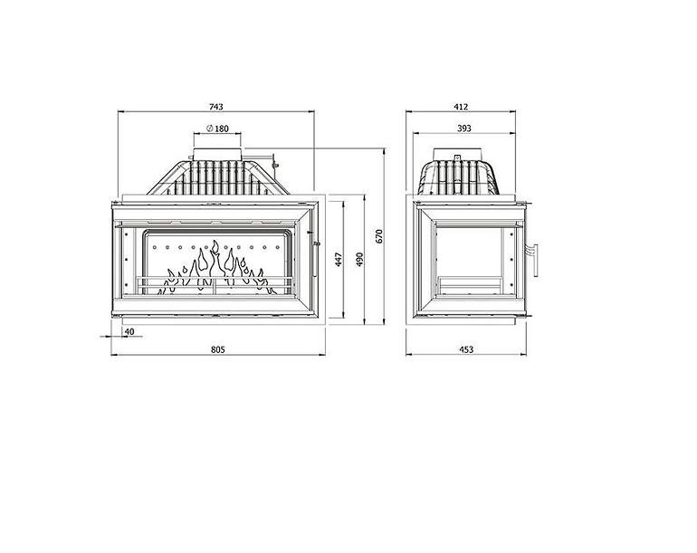 Krbové vložka W16  ľava 14,7 kW Eco