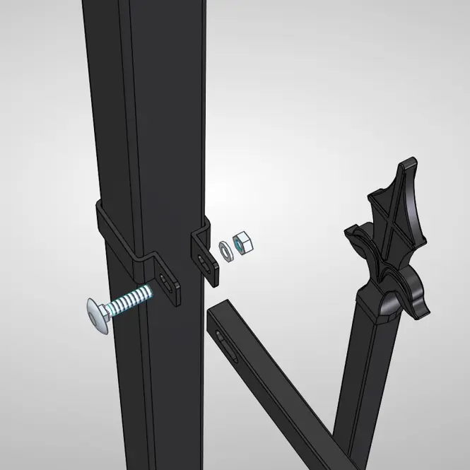 Štartovacia objímka 70x70 mm ZN+RAL7016 štruktúra