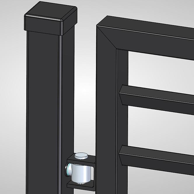 Bránový stĺp 70x70 pozink + RAL 7016